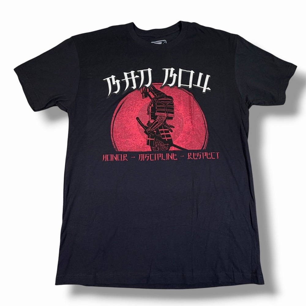 Bad Boy Pro Series Bushido Samurai MMA T Shirt Black Red Japanese Medium